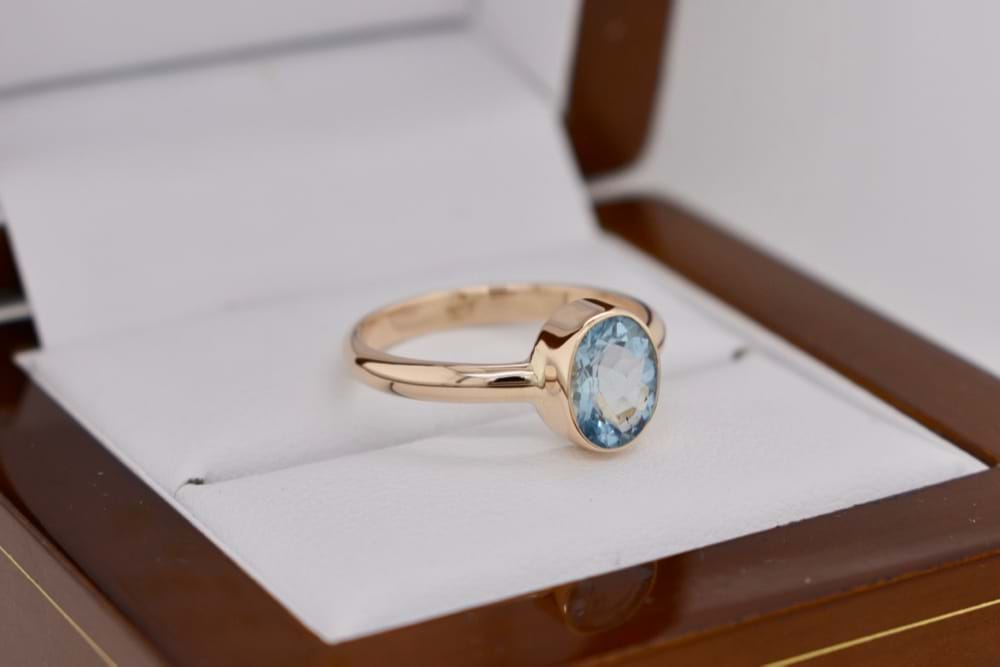 Aquamarine deals bezel ring