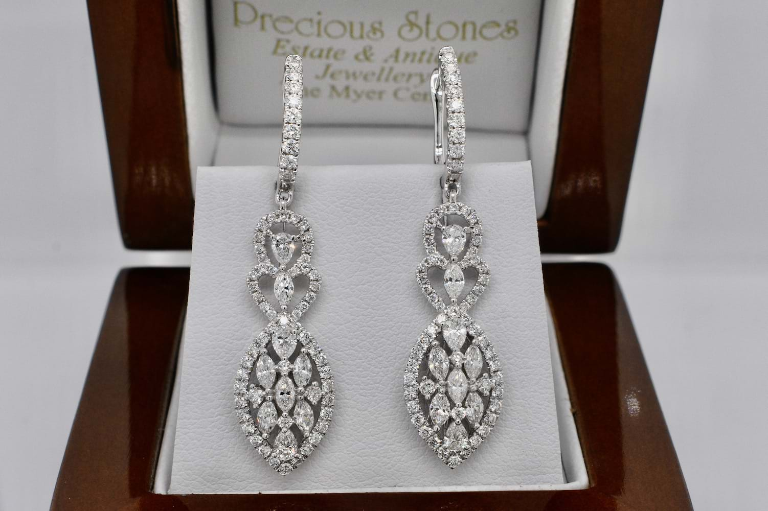 long real diamond earrings