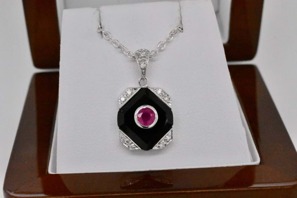 onyx and ruby necklace