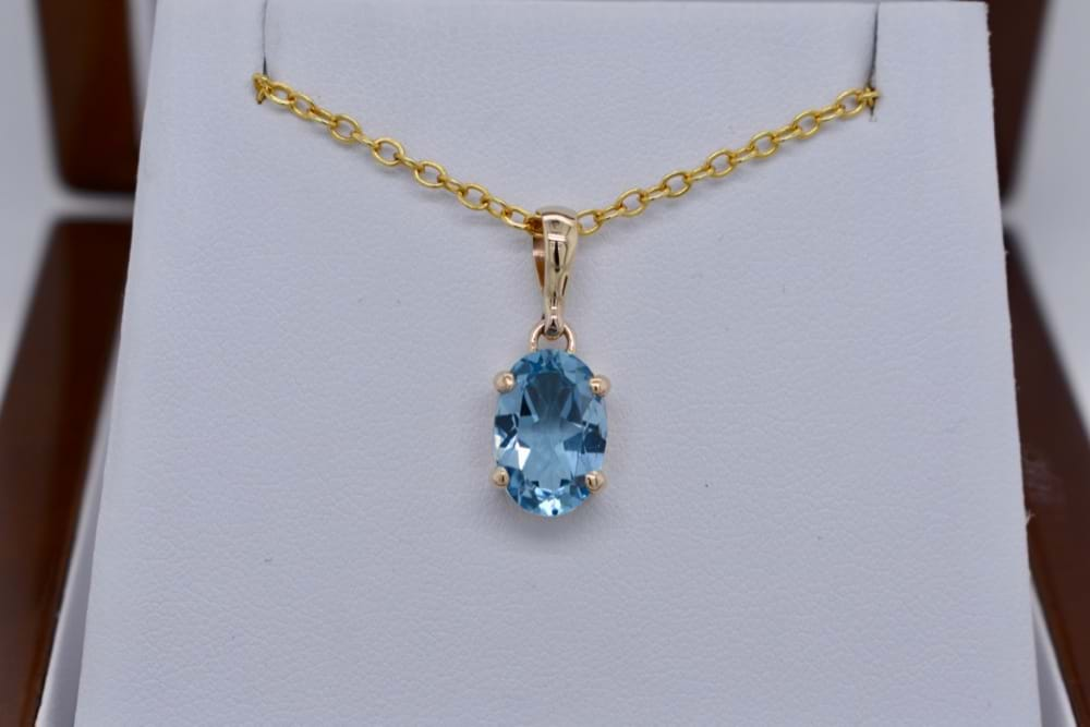 yellow gold topaz pendant